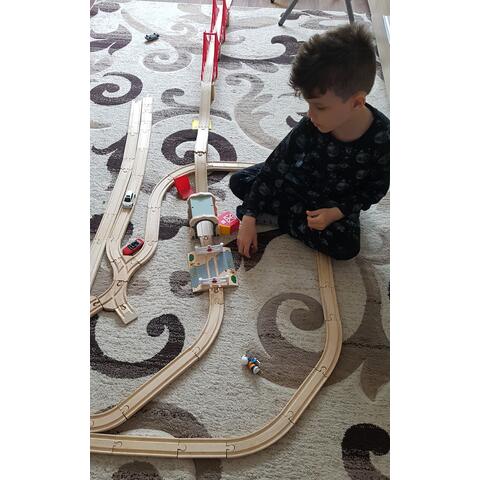 BIGJIGS Toys Set sine pentru circuit feroviar