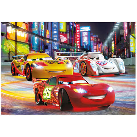 Dino Puzzle - Cars in cursa de noapte (24 piese)