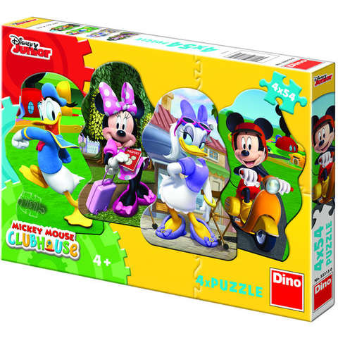 Dino Puzzle 4 in 1 - Mickey si prietenii (54 piese)