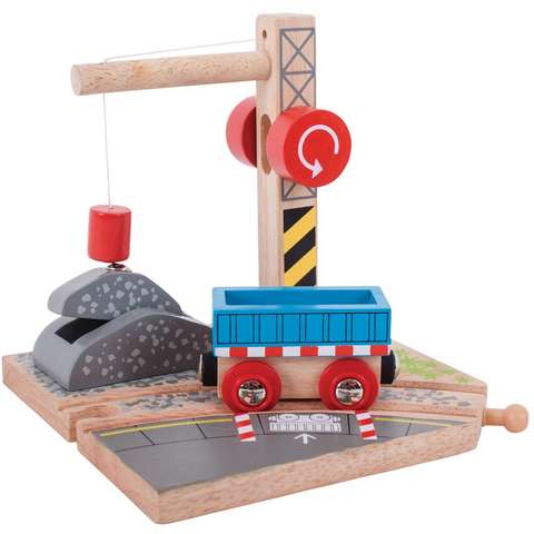 BIGJIGS Toys Platforma pentru vagoanele cu pietris