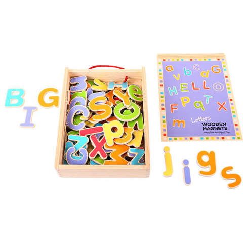 BIGJIGS Toys Litere magnetice din lemn