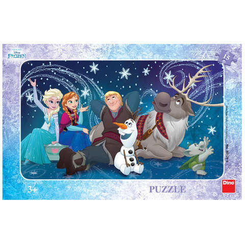 Dino Puzzle - Frozen Snowflakes (15 piese)