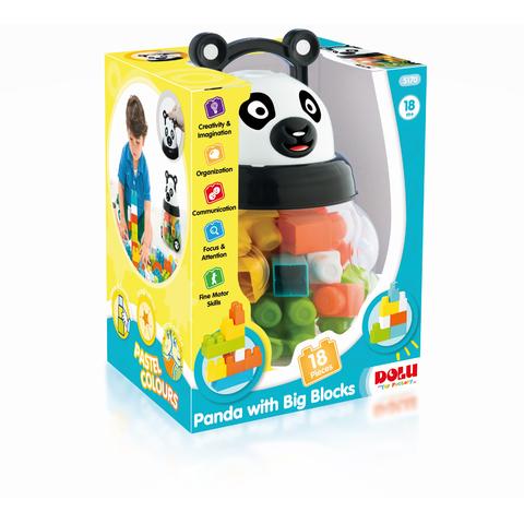 DOLU Joc de constructie - Panda (18 piese)