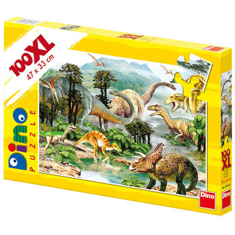 Puzzle - Era dinozaurilor (100 piese)
