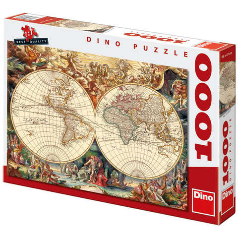 Dino Puzzle - Harta istorica a lumii (1000 piese)