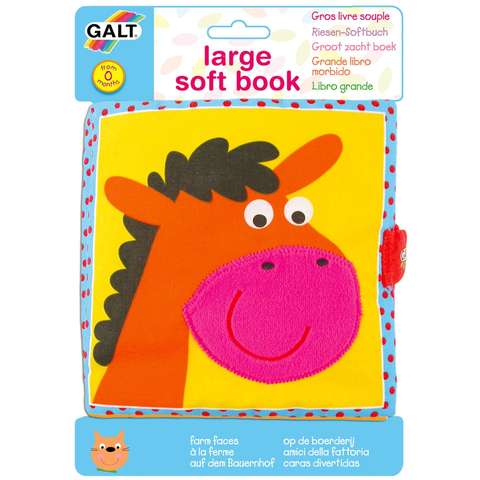 Galt Large Soft Book: Carticica moale Farm Faces