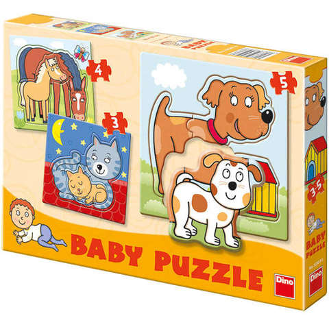 Dino Set de puzzle-uri - Animale (3-5 piese)