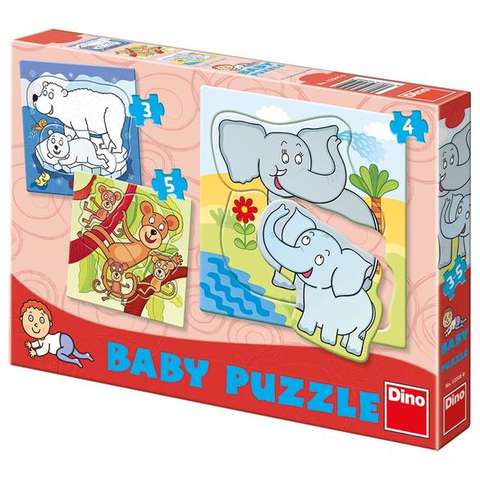 Dino Set de puzzle-uri - Zoo (3-5piese)