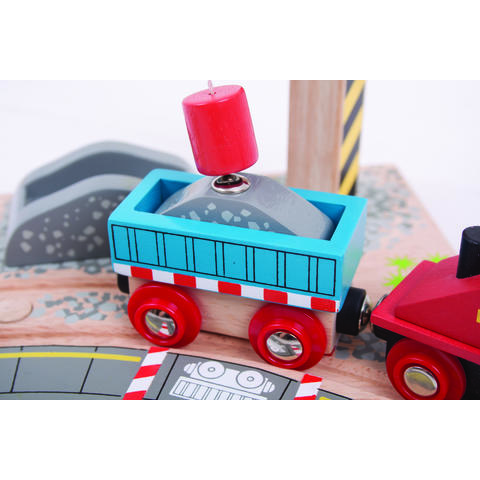 BIGJIGS Toys Platforma pentru vagoanele cu pietris