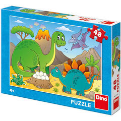 Puzzle - Dinozauri prietenosi (48 piese)