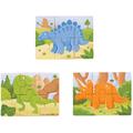 BIGJIGS Toys Set 3 puzzle din lemn - Dinozauri