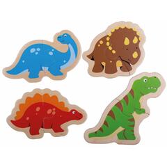 BIGJIGS Toys Puzzle din lemn - Dinozauri