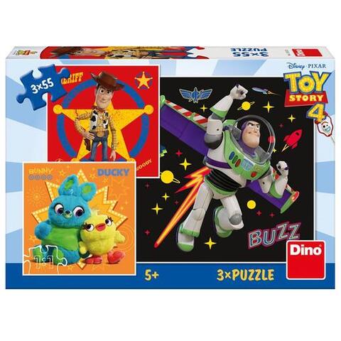Dino Puzzle 3 in 1 - TOY STORY 4 (3 x 55 piese)