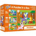 Galt Set 4 puzzle-uri - Animalute din padure (2, 3, 4, 5 piese)