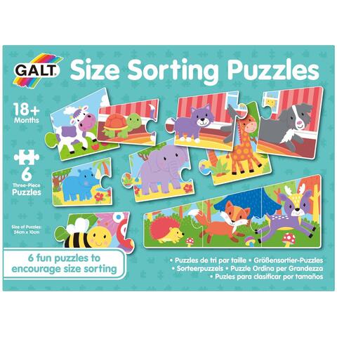 Galt Set 6 puzzle - Animalute jucause (3 piese)