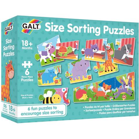 Galt Set 6 puzzle - Animalute jucause (3 piese)