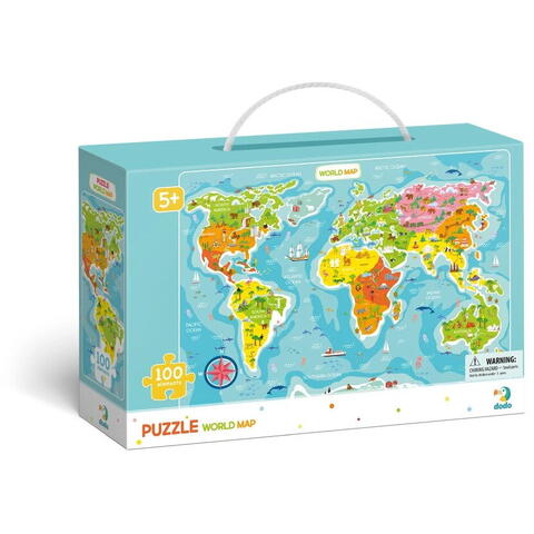 Dodo Puzzle - Continentele lumii (100 piese)