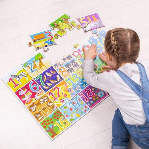BIGJIGS Toys Puzzle de podea cu numere (20 piese)
