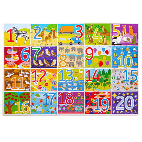 BIGJIGS Toys Puzzle de podea cu numere (20 piese)