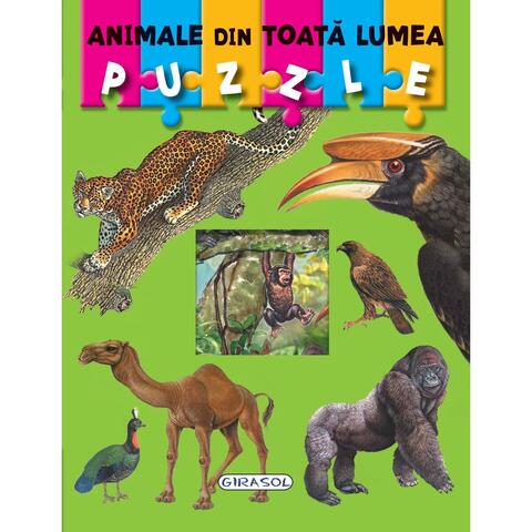 GIRASOL Carte puzzle - animale din toata lumea