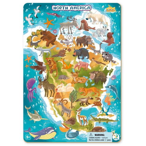 Dodo Puzzle cu rama - America de Nord (53 piese)