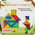 MAGPLAYER Joc de constructie magnetic - Tangram (9 piese)