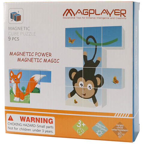 MAGPLAYER Puzzle cubic magnetic - Animalute vesele