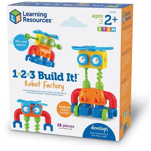 Learning Resources Hai sa construim - 1, 2, 3  Robotel colorat