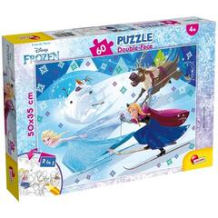 Puzzle de colorat - Frozen la schi (60 piese)