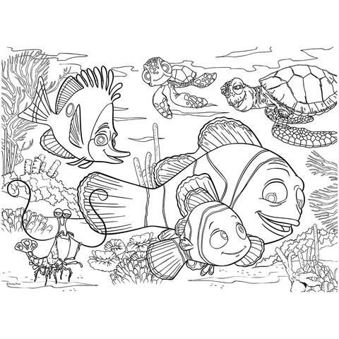 LISCIANI Puzzle de colorat - In cautarea lui Nemo (60 piese)