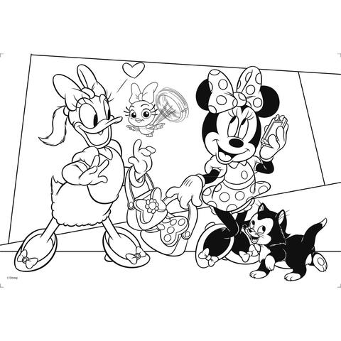 LISCIANI Puzzle de colorat - Minnie si Daisy in gradina (108 piese)