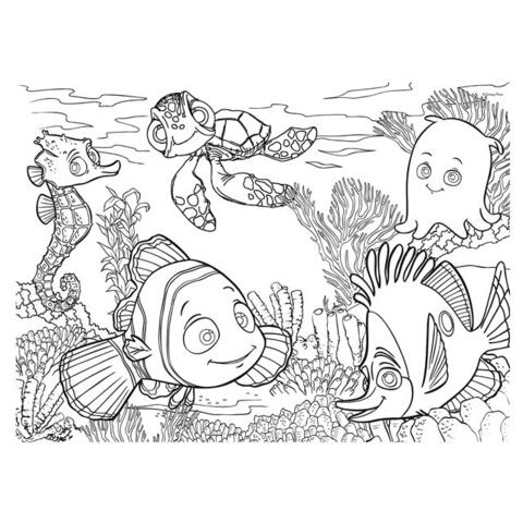 LISCIANI Puzzle de colorat maxi - Nemo (24 piese)
