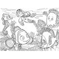 LISCIANI Puzzle de colorat maxi - Nemo si pietenii (60 piese)