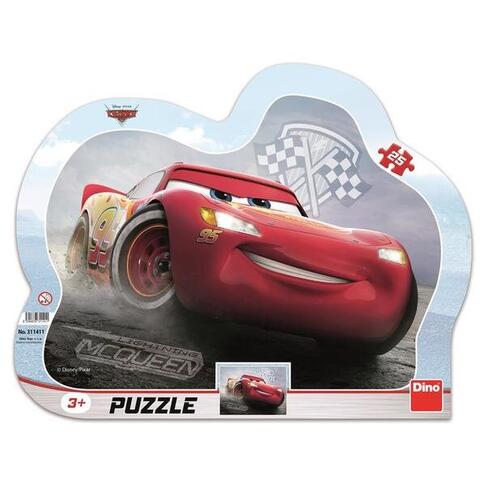 Dino Puzzle cu rama - Cars 3: Fulger McQueen (25 piese)