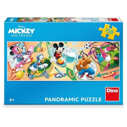 Dino Puzzle - Mickey si prietenii la ora de sport (150 piese)
