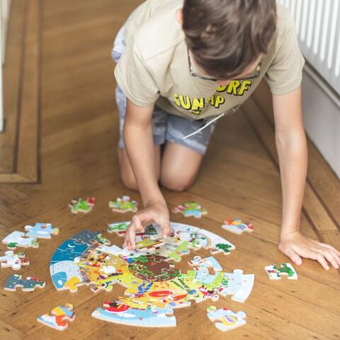 BIGJIGS Toys Puzzle de podea 360° - Anotimpurile