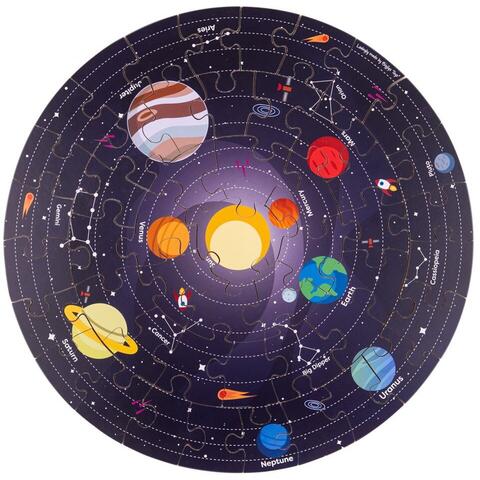 BIGJIGS Toys Puzzle de podea 360° - Sistemul solar