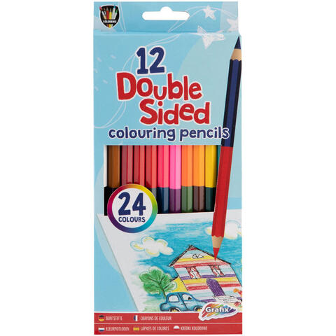 Grafix Set 24 creioane colorate duo