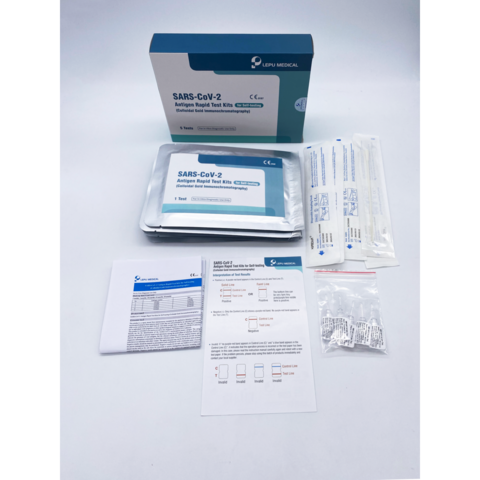 LEPU MEDICAL Test rapid antigen - kit pentru autotestare SARS-CoV-2 (imunocromatografie prin captură de aur coloidal) - set 5 buc