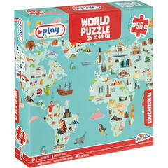 Grafix Puzzle - Harta lumii (96 piese)