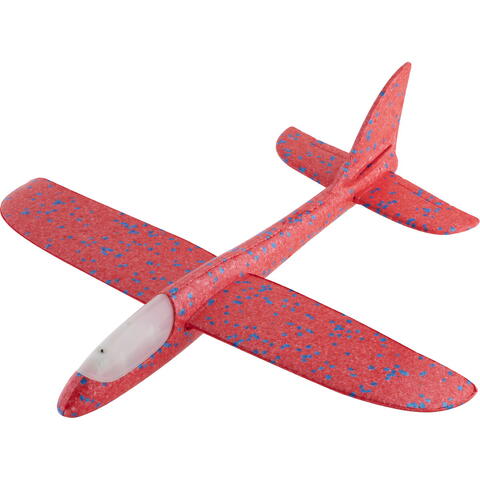 Grafix Avion planor din spuma cu luminite - Rosu