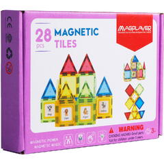 Set de constructie magnetic 3D - 28 piese