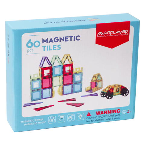 MAGPLAYER Set de constructie magnetic 3D - 60 piese