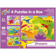 Galt Set 4 puzzle-uri Dinozauri (12, 16, 20, 24 piese) - RESIGILAT
