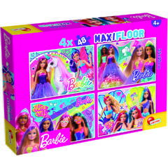 Puzzle de colorat maxi - Barbie (4 x 48 de piese)