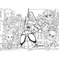 LISCIANI Puzzle de colorat - Paienjenelul Marvel si prietenii lui uimitori (48 de piese)