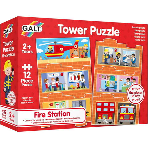 Galt Puzzle vertical - Statia de pompieri (12 piese)