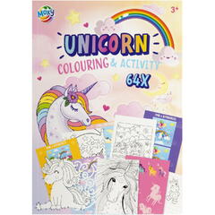 Carte de colorat cu activitati - Unicorn