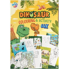 Carte de colorat cu activitati - Dinozaur