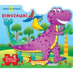 GIRASOL Carte cu puzzle - Dinozauri